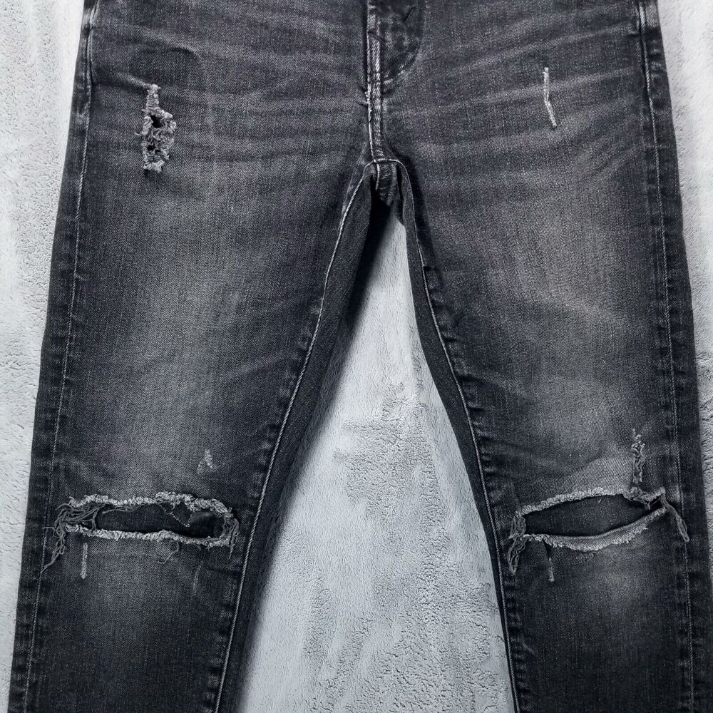 American eagle Jeans Skinny Mens 28×28 Black Athletic - Picture 2 of 12